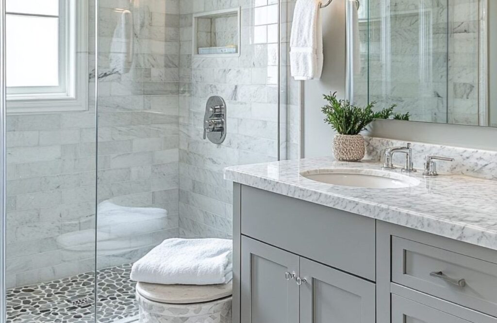 Gray White Bathroom Remodel Ideas | Walnut Creek Guide